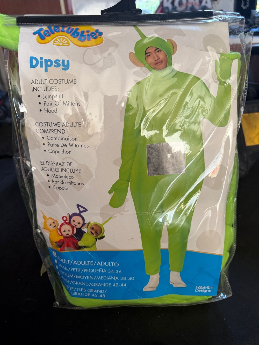 Teletubbies Dipsy adult Costume - Green